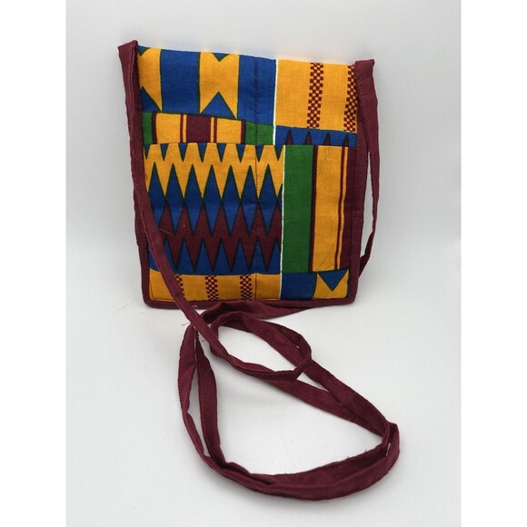 African Colorful Boho Small Over The Shoulder Bag Satchel Used - Picture 2 of 4
